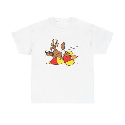 Baby Gossamer On Rocket Unisex T-Shirt - Looney Tunes Cartoon Classic Monster Red Cute