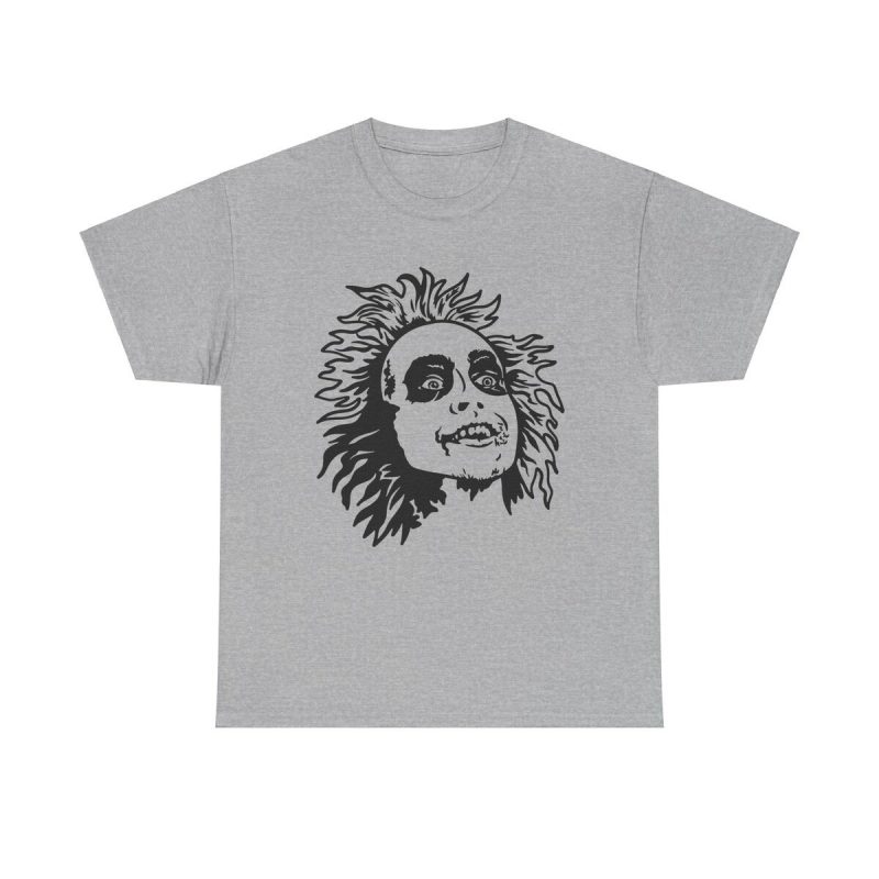 Beetlejuice Face Unisex T-Shirt - Horror Movie 80s Vintage Cult Classic Halloween Scary