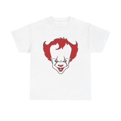 Bloodthirsty Clown Unisex T-Shirt - Scary Clown Face Red Hair Horror Movie Fan Fright