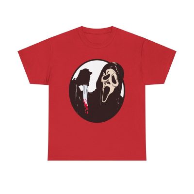 Bloody Knife Scream Unisex T-Shirt - Iconic Horror Movie Mask Blood Terror Fan Art