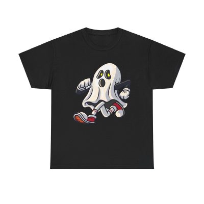 Boo Run Unisex T-Shirt - Halloween Spooky Ghost Funny Cute Cartoon Cool Vintage Art