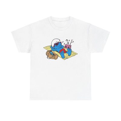Chillin' Smurf Unisex T-Shirt - Cartoon Classic Retro 80s Animation Comics Beach Bum