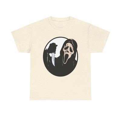 Classic Scream Pose Unisex T-Shirt - Iconic Horror Mask Black White Movie Fan Classic