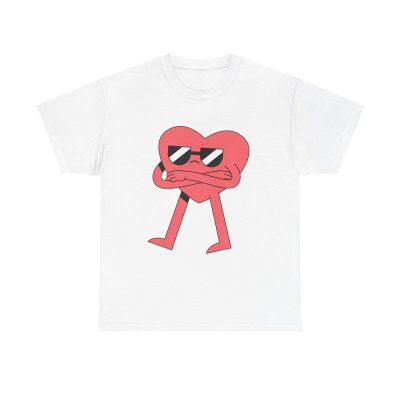 Cool Heart With Sunglasses Unisex T-Shirt - Sassy Attitude Funny Humor Cartoon Love Art