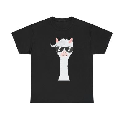 Cool Llama Graphic Unisex T-Shirt - Cute Fun Simple Doodle Cartoon Illustration Trendy
