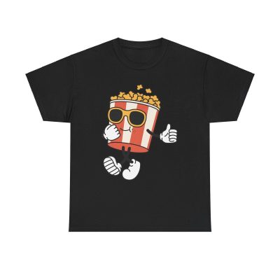 Cool Popcorn Unisex T-Shirt - Movie Night Cinema Snack Film Buff Foodie Cartoon