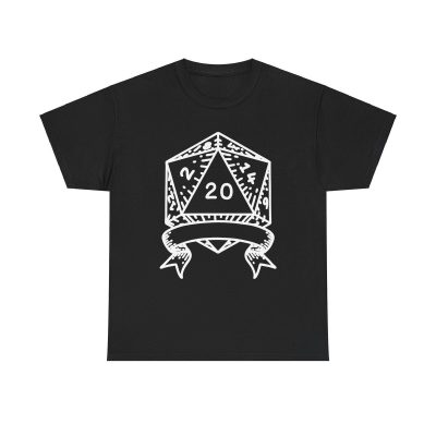 Critical Hit D 20 Graphic Unisex T-Shirt - Vintage Dice Die Roll Game Dungeons Dragons