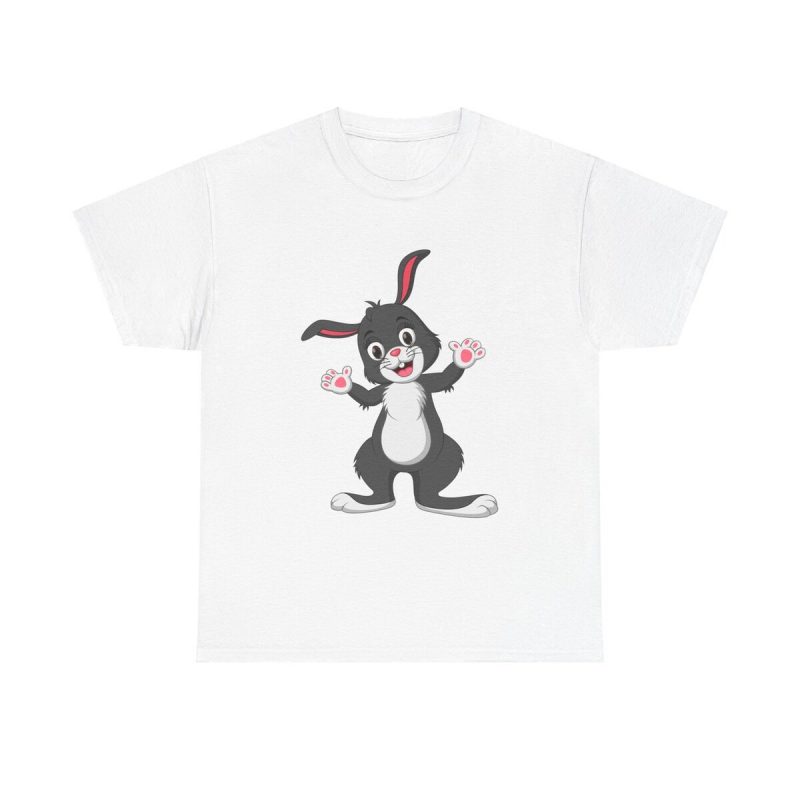 Cute Cartoon Bunny Unisex T-Shirt - Kids Animal Illustration Vintage Rabbit Easter Fun