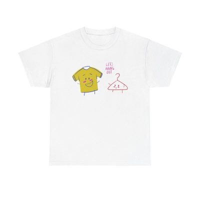 Cute Cartoon Unisex T-Shirt - Playful Hang Out Friends Tee Whimsical Humor Graphic Fun