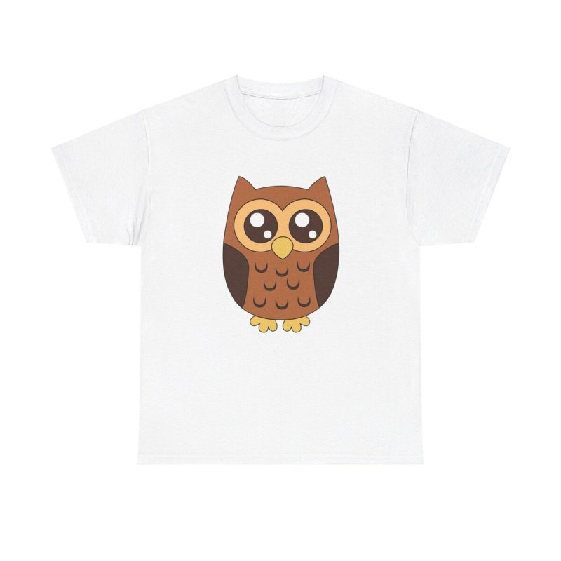 Cute Owl Unisex T-Shirt - Bird Animal Eyes Cartoon Minimal Fun Fall Autumn Wisdom Hoot