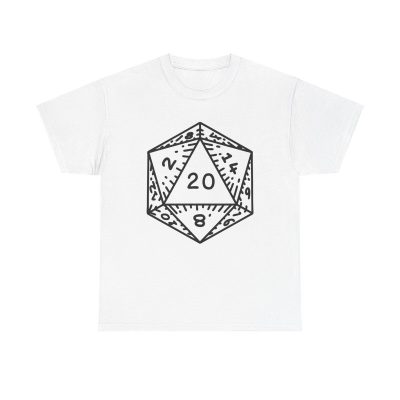 Dice Roll Graphic Unisex T-Shirt - Dungeons Dragons Rpg Roleplay Game Vintage D 20 Art