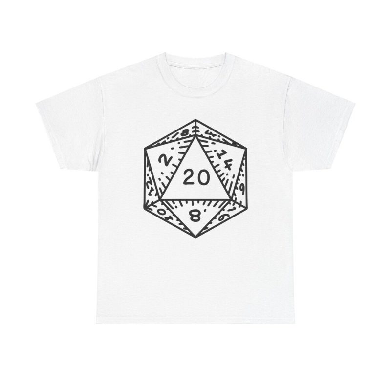 Dice Roll Graphic Unisex T-Shirt - Dungeons Dragons Rpg Roleplay Game Vintage D 20 Art