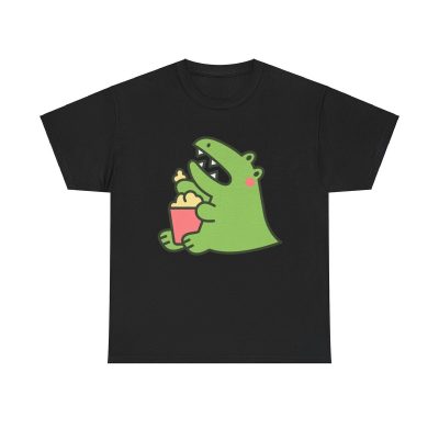 Dino Movie Night Unisex T-Shirt - Dinosaur Cute Kawaii Cinema Film Buff Snack