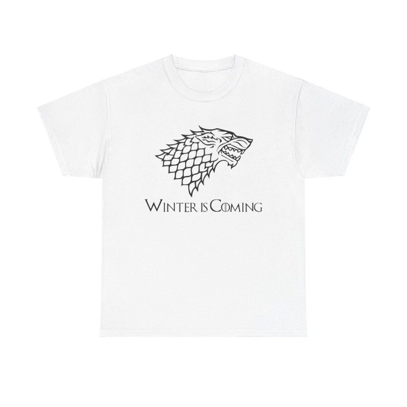 Direwolf Winter Coming Unisex T-Shirt - Stark House Sigil Motto Fantasy Game Of Thrones
