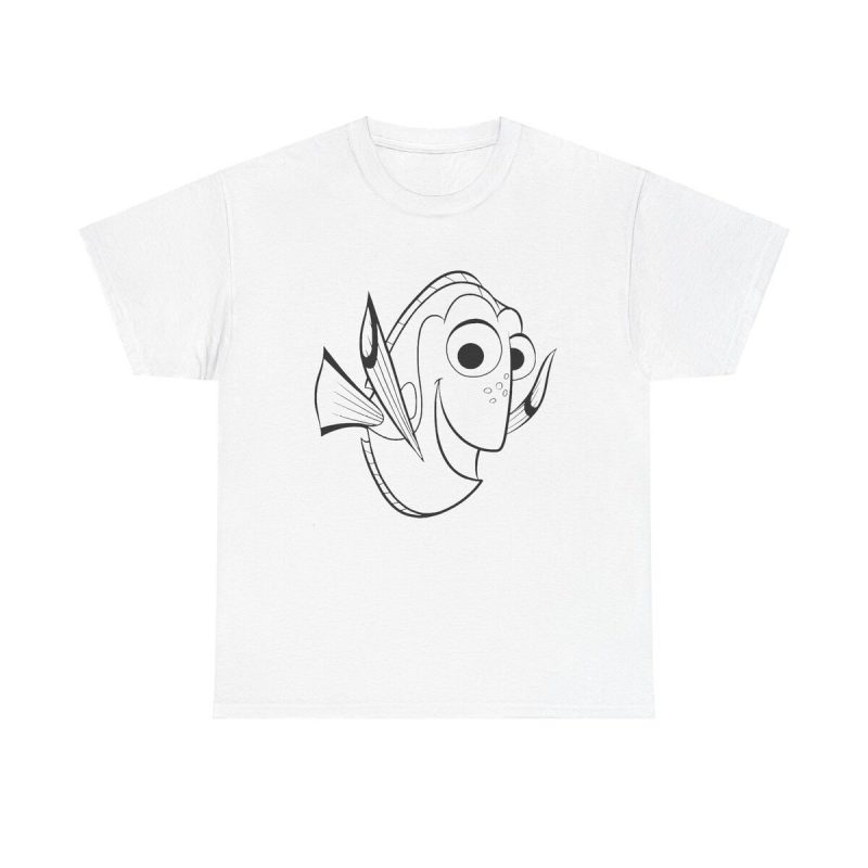 Dory Unisex T-Shirt - Disney Cartoon Fish Regal Blue Tang Cute Fun Minimal Finding Nemo