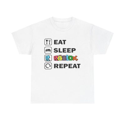 Eat Sleep Roblox Repeat Unisex T-Shirt - Gamer Gaming Funny Kids Boys Girls Quote