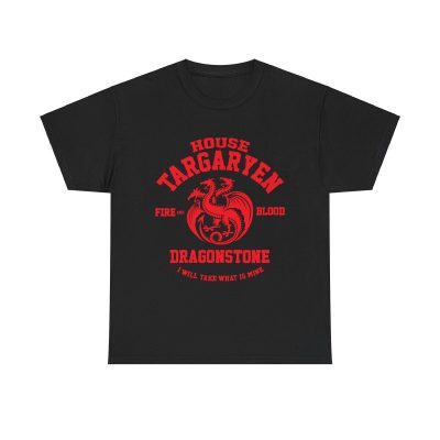 Fire And Blood Unisex T-Shirt - House Targaryen Sigil Dragonstone Daenerys Game Thrones