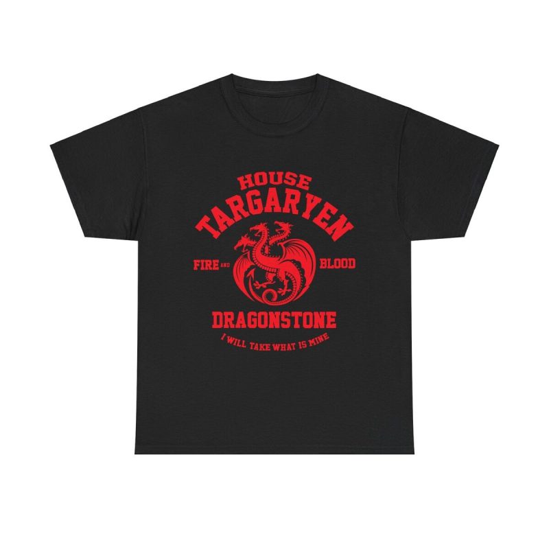 Fire And Blood Unisex T-Shirt - House Targaryen Sigil Dragonstone Daenerys Game Thrones