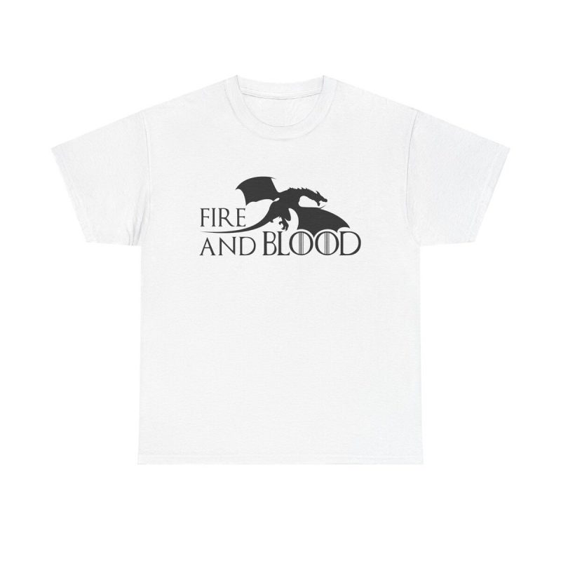 Fire And Blood Unisex T-Shirt - Targaryen Sigil House Game Of Thrones Fantasy Dragon