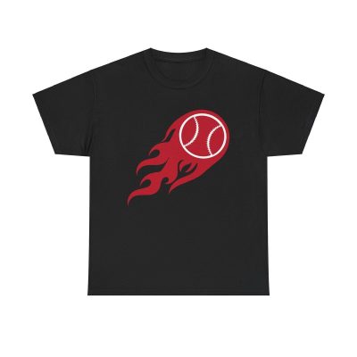 Flaming Baseball Unisex T-Shirt - Sports Fire Passion Athletic Team Practice Game MLB