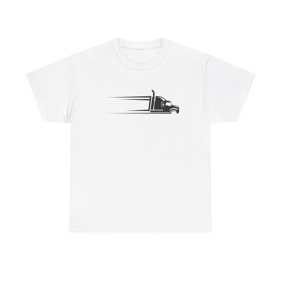 Freight Truck Unisex T-Shirt - Semi Transport Silhouette Minimal Road Driver Commercial