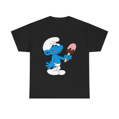 Greedy Smurf Unisex T-Shirt - Cartoon Classic Retro 80s Animation Cute Comics Popsicle