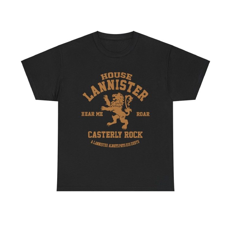 Hear Me Roar Unisex T-Shirt - House Lannister Sigil Motto Fantasy Game Of Thrones