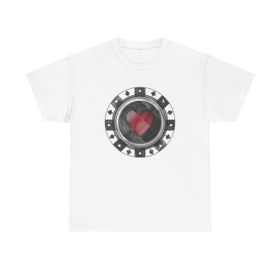 Heartfelt Gamble Unisex T-Shirt - Poker Chip Gambling Casino Game Night Luck Vintage