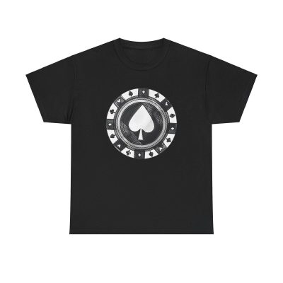 High Stakes Unisex T-Shirt - Poker Chip Gambling Casino Game Spades Luck Vintage Sketch