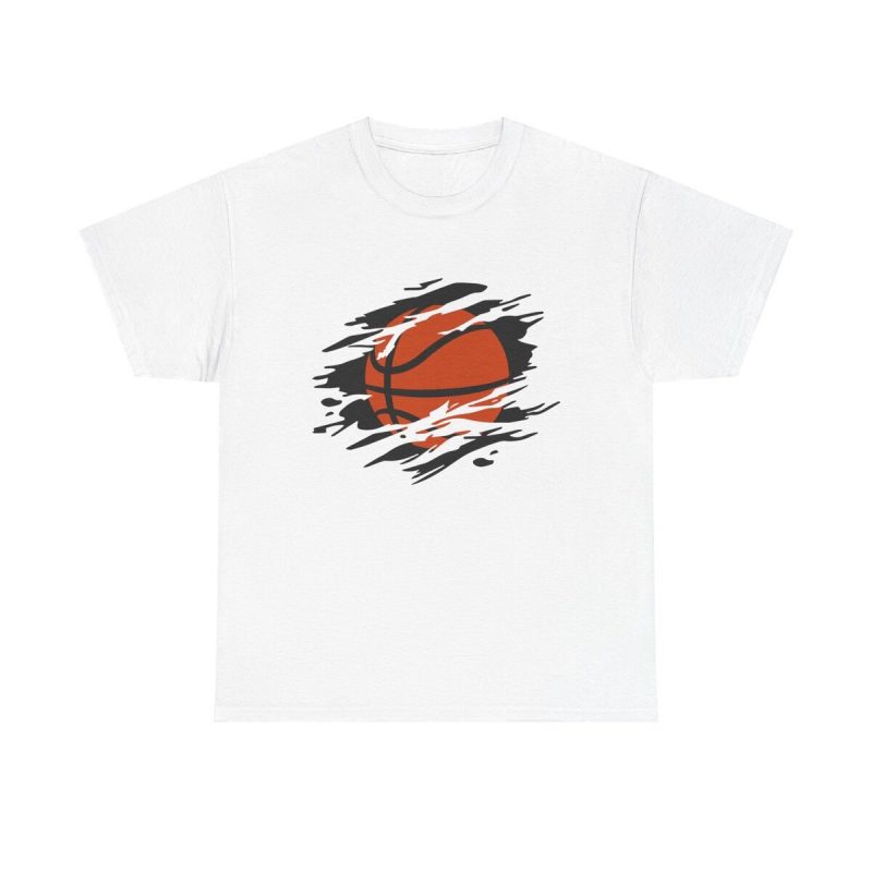 Hoops Rip Unisex T-Shirt - Basketball Sports Athlete Passion Ripped Claw Marks Tear Art