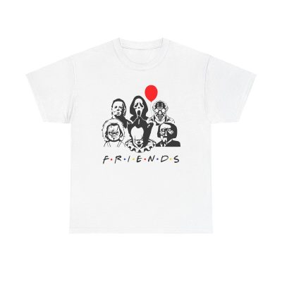Horror Friends Unisex T-Shirt - Halloween Scary Movie Slasher Thriller Villain Fun Cool