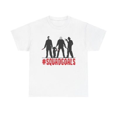 Horror Squad Goals Unisex T-Shirt - Iconic Villains Group Bloody Horror Movies Fans