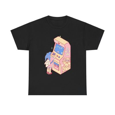 Kawaii Arcade Girl Unisex T-Shirt - Gamer Anime Pastel Cute Vintage Anime Graphic Fun