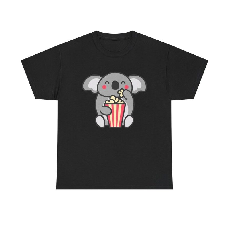 Koala Movie Night Unisex T-Shirt - Cute Kawaii Animal Australia Cinema Film Buff