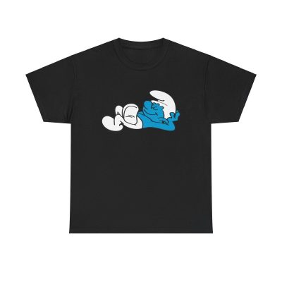 Lazy Smurf Unisex T-Shirt - Cartoon Classic Retro 80s Animation Belgium Comics Naptime