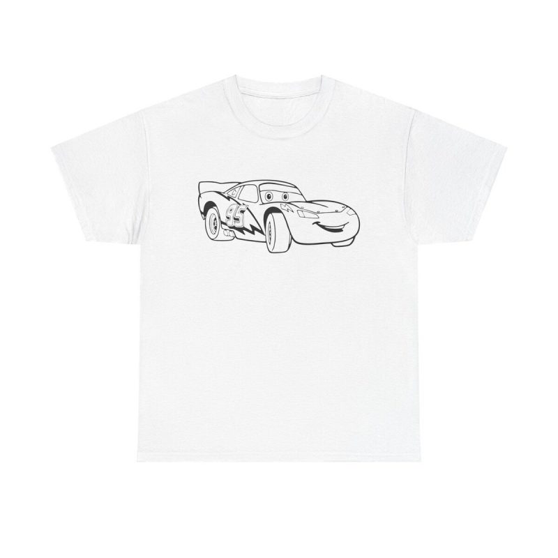Lightning Mcqueen Line Art Unisex T-Shirt - Disney Pixar Cars Racing Kids Boys Birthday
