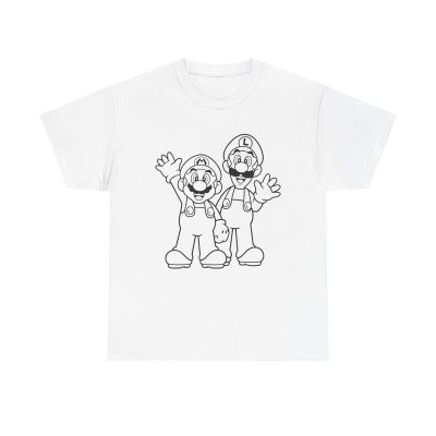 Mario Luigi Inspired Art Unisex T-Shirt - Video Game Classic Retro Cool Cute Minimal