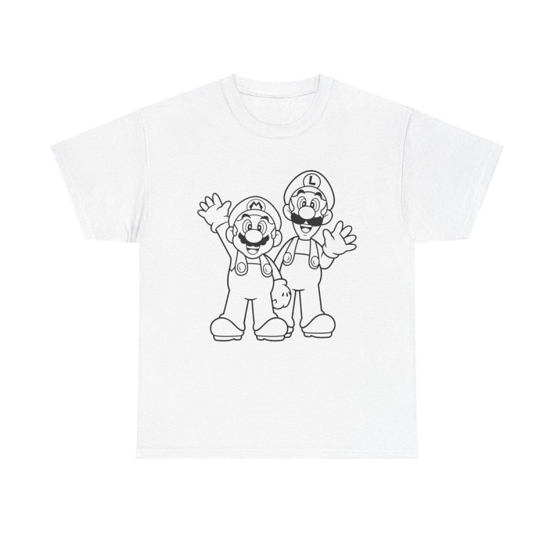 Mario Luigi Inspired Art Unisex T-Shirt - Video Game Classic Retro Cool Cute Minimal