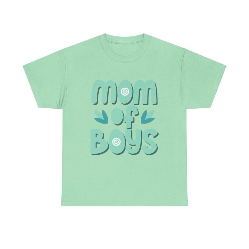 Mom Of Boys Unisex T-Shirt - Cute Blue Sons Mother Day Gift Sports Fun Parent Cool