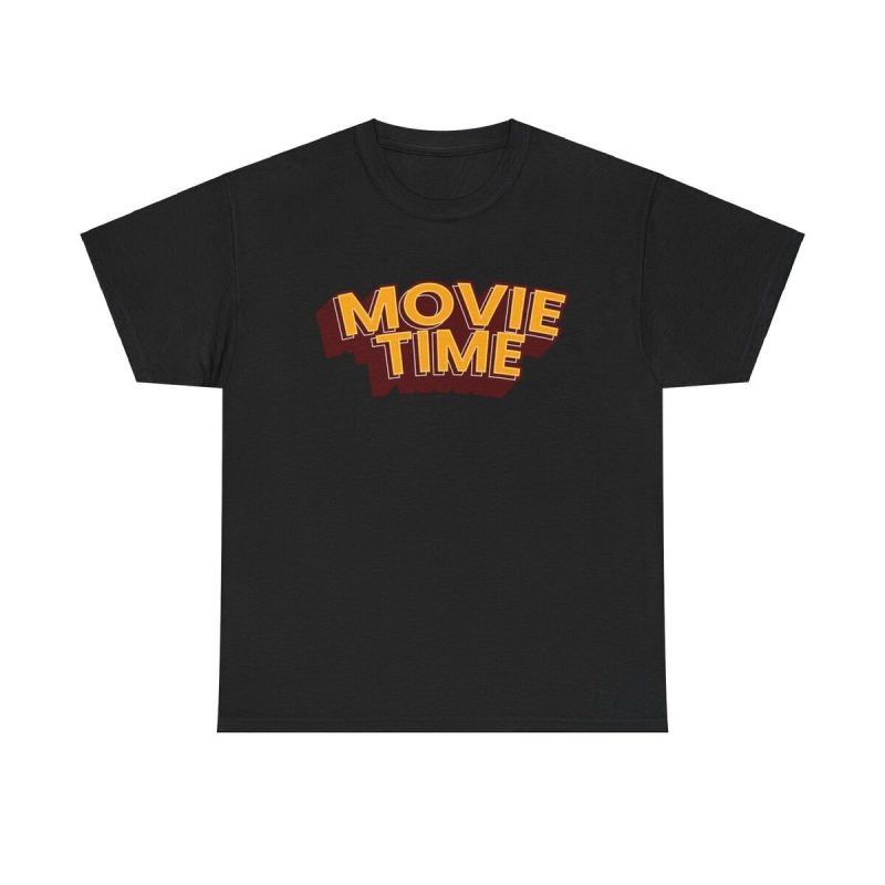 Movie Time Unisex T-Shirt - Cinema Film Buff Popcorn Night Vintage Retro Cool