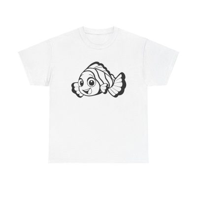 Nemo Unisex T-Shirt - Disney Cartoon Fish Cute Minimal Black Pixar Disney Movie Classic