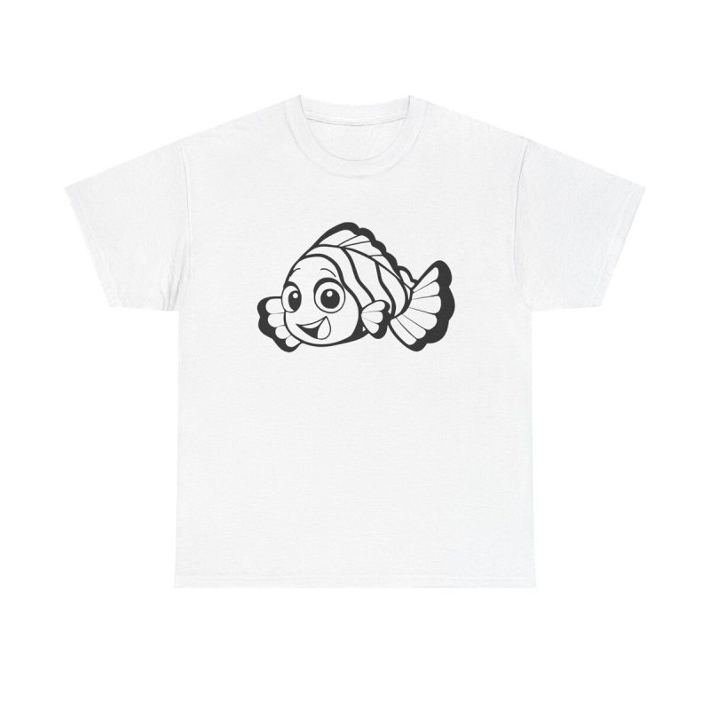 Nemo Unisex T-Shirt - Disney Cartoon Fish Cute Minimal Black Pixar Disney Movie Classic