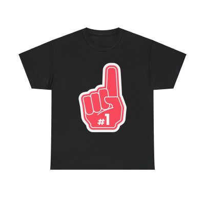 Number One Foam Finger Unisex T-Shirt - Sports Fan Champion Vintage Fun Cool Graphic