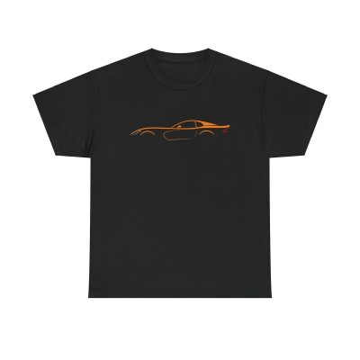 Orange Sports Car Unisex T-Shirt - Outline Cool Minimal Auto Vehicle Dodge Viper Srt
