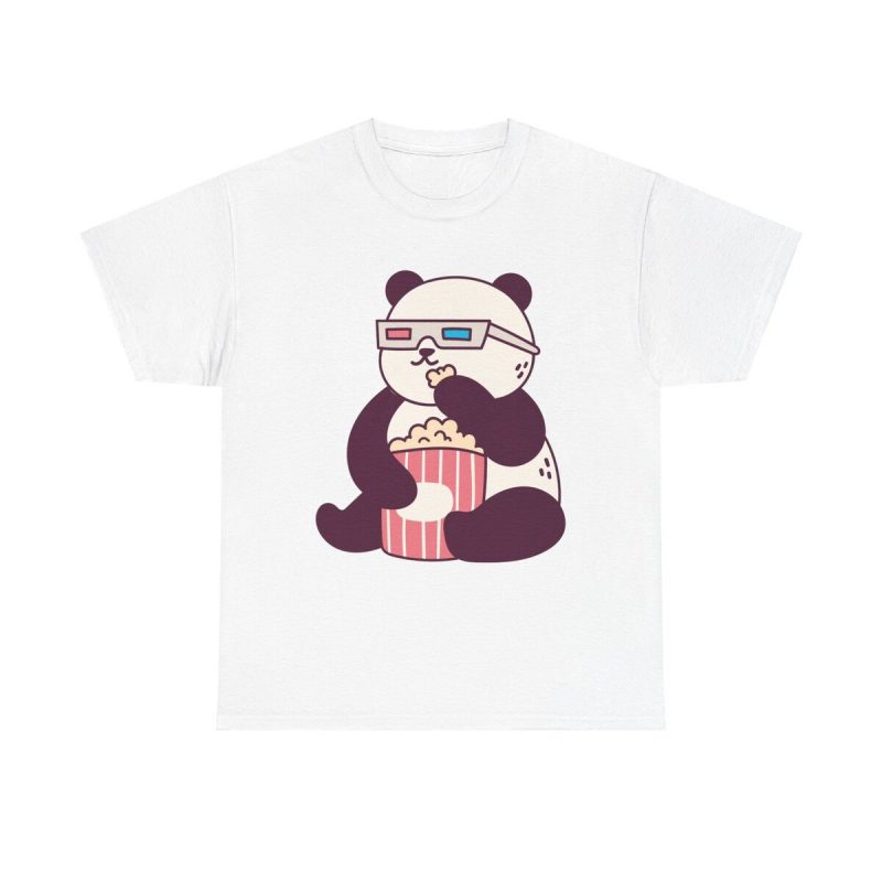 Panda Movie Night Unisex T-Shirt - Cute Kawaii Animal Panda Bear Cinema Film Buff