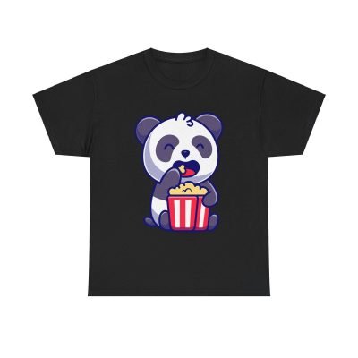 Panda Munchies Unisex T-Shirt - Bear Cute Kawaii Foodie Snack Popcorn Movie Night Art