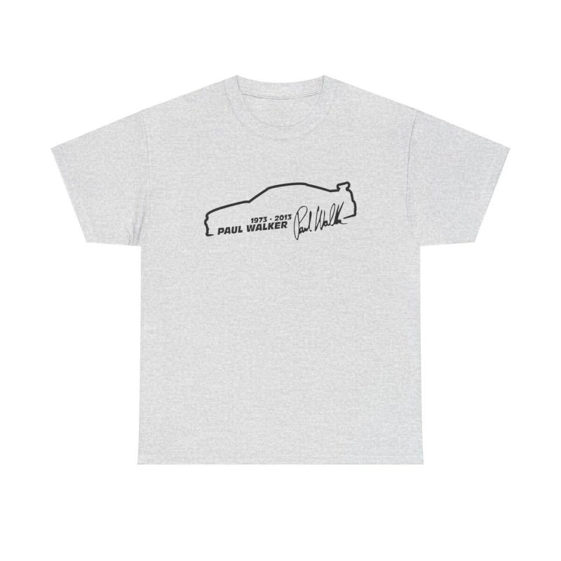 Paul Walker Tribute Shirt - Fast And Furious Skyline Car Race Movie Film Diesel