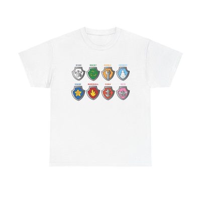 Paw Patrol Lineup Unisex T-Shirt - Nickelodeon Cartoon Pups Rescue Ryder Chase Marshall