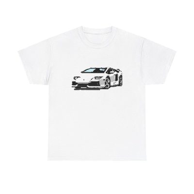 Pixel Lamborghini Unisex T-Shirt - Low Res 8 Bit Car Lambo Speed Racer Racing Lifestyle