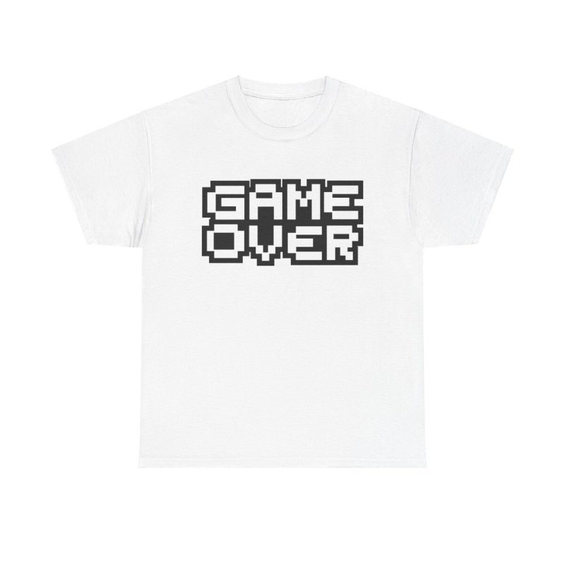 Pixelated Game Over Unisex T-Shirt - Retro 8-bit Gamer Vintage Arcade Nostalgia